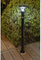 Zonne-straatlamp - GALIX - G4595C - Zeer helder - Roestvrij staal met detector - H93 cm - 1000 Lumen