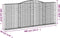 vidaXL - Schanskorven - 4 - st - gewelfd - 400x30x160/180 - cm - ijzer