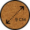 Kurken Onderzetters voor Glazen - Ø 9 cm - 6 Stuks - Anti-Slip - Onderleggers - Absorberend - Hittebestendig - Rond - Duurzaam/Milieuvriendelijk