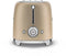 Smeg TSF01CHMEU - Broodrooster - 950W 2 sleuven 6 bruining-niveaus - Mat champagne