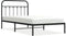 vidaXL - Bedframe - met - hoofdbord - metaal - zwart - 100x200 - cm