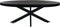 Ovale salontafel - 120x80x44,5 - Zwart - Mangohout/metaal