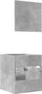 vidaXL - 2-delige - Badkamermeubelset - bewerkt - hout - betongrijs