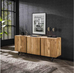 Dressoir 3 deuren block - Massief acacia naturel