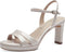 Tamaris Core Dames Sandalen - Naaldhak 8,5 cm - Champagne - Maat 41