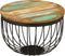 vidaXL - Salontafel - Ø - 50x35 - cm - massief - gerecycled - hout - en - staal