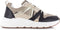 POSH by Poelman CAROCEL - Dames sneaker - Vetersluiting met gouden details - Zwart met beige