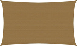 vidaXL Zonnezeil 160 g/m² 3x6 m HDPE taupe