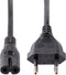 Startech.com PXTNB2SEU1M - Voedingskabel C7 1 m - EU-stekker - Zwart