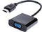HDMI Naar VGA Adapter Converter - 1080P Full HD - Inclusief 3.5MM Jack Aux - Zwart