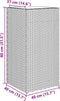 vidaXL - Plantenbakken - 2 - st - 40x40x80 - cm - poly - rattan - zwart