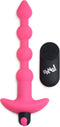 XR Brands Vibrating Silicone Anal Beads and Remote Control pink