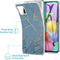 iMoshion Hoesje Geschikt voor Samsung Galaxy A51 Hoesje Siliconen - iMoshion Design hoesje - Blauw / Meerkleurig / Goud / Blue Graphic
