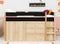Bopita Lucas halfhoogslaper 90x200 met opbergkasten - Mat Zwart/Naturel