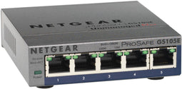 Netgear ProSAFE GS105Ev2 - Managed Switch - 5x Gigabit poorten - VLAN QoS