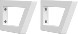 vidaXL - Wandbeugels - voor - wasbak - 2 - st - trapezium - staal - wit