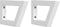 vidaXL - Wandbeugels - voor - wasbak - 2 - st - trapezium - staal - wit
