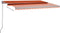 vidaXL - Luifel - automatisch - met - LED - windsensor - 400x300 - cm - oranje - bruin