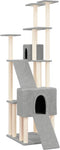 vidaXL - Kattenmeubel - met - sisal - krabpalen - 190 - cm - lichtgrijs
