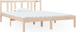 vidaXL - Bedframe - massief - hout - 140x190 - cm