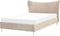 CHALEIX - Tweepersoonsbed - Taupe - 140 x 200 cm - Fluweel