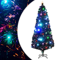 vidaXL - Kerstboom - met - LED - en - standaard - 210 - cm - glasvezel