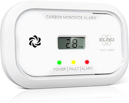 ELRO FC5010 Koolmonoxidemelder met 10-jarige batterij en display - CO-melder voldoet aan Europese No