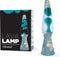 i-Total Lavalamp - Lava Lamp - Sfeerlamp - 40x11 cm - Glas/Aluminium - 30W - Blauwe Kaart - XL1778