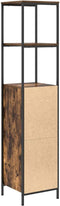 vidaXL - Badkamermeubel - met - planken - 36x35x165 - cm - gerookt - eiken