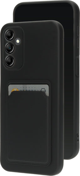 Mobiparts Galaxy A14 (2023) - TPU Case met Kaarthouder - Shockproof - Zwart