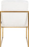 Richmond Stoel Lizzy White Bouclé / gold (Copenhagen 900 Bouclé White)