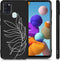 iMoshion Hoesje Geschikt voor Samsung Galaxy A21s Hoesje Siliconen - iMoshion Design hoesje - Zwart / Bladeren design