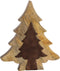 J-Line decoratie Kerstboom Puzzel - hout - bruin/naturel - large