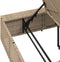 vidaXL - Ligbed - met - zwevend - kussen - poly - rattan - beige