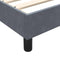 vidaXL - Boxspringbed - zonder - matras - 180x220 - cm - fluweel - donkergrijs