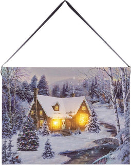 Schilderij Kerstmis Multicolour Hout Canvas 20 x 15 x 1,8 cm
