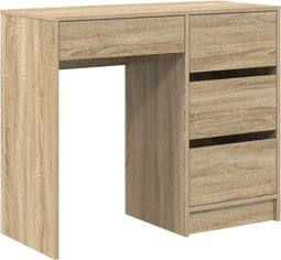 vidaXL - Bureau - Sonoma - Eik - 90x37,5x75 - cm - Gelaagd - Hout