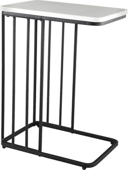 PTMD Arinda Rechthoekige Bijzettafel - 42,5 x 29,5 x 57 cm - Marmer - Wit