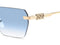 Dsquared2 D2 0102/S - Heren Zonnebril - Metaal - Blauw - Goudkleurig