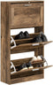 SoBuy FSR137-L-F - Schoenenkast - 3 Kleppen - Bruin