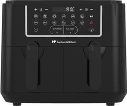 CONTINENTAL EDISON Olievrije heteluchtfriteuse - RFRSH24002CB - 9 L - Dubbele bakplaten - 2400W - Zwart