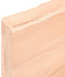 vidaXL - Wastafelblad - 220x30x(2-6) - cm - onbehandeld - massief - hout