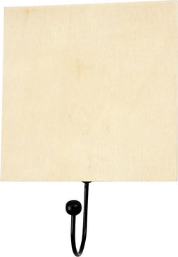 Haak, afm 12x12 cm, dikte 5 mm, 10 stuks