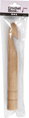 Haaknaald, 30, l: 23 cm, 1 stuk, berkehout
