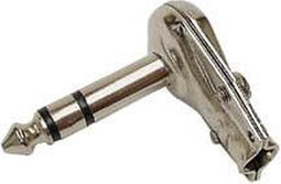 Haakse Mannelijke 6.35Mm Stereo Jack- Vernikkeld