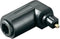 Haakse Optische Toslink Adapter - Toslink (v) - Toslink (m) - 360° Draaibaar - Verguld - Zwart
