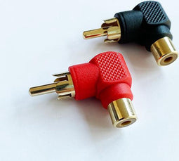 Haakse RCA (tulp) Adapter, 2 stuks