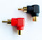 Haakse RCA (tulp) Adapter, 2 stuks