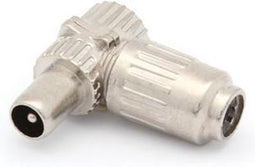 Haakse Tv-Plug 9.5Mm/2.3Mm - Mannelijk - Metaal