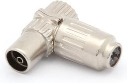 Haakse Tv-Plug 9.5Mm/2.3Mm - Vrouwelijk - Metaal